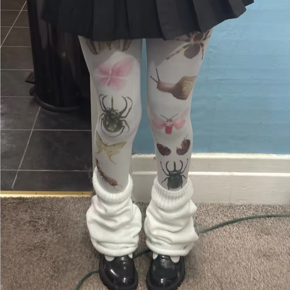 Bug Lover Weirdcore Leggings Tights Kawaii - Picture 2 of 5
